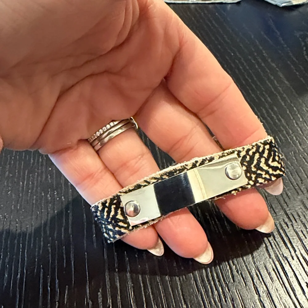 NWT Plunder  leather & silver tone Bracelet mix and match 3 for $35